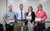 Photo of Ed Toner with Rose Mackey, Kelse Schumacher, Preetha Vasala & Ryan McMaster