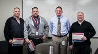 Photo of Ed Toner with Chad Cole, Bert Wilkinson & Craig Middle