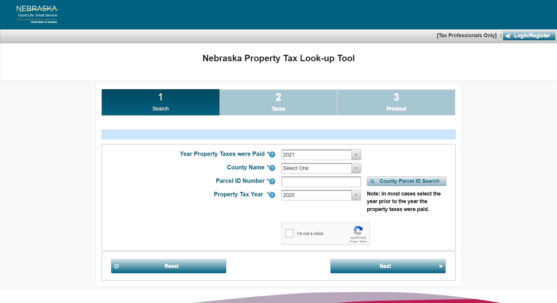 Nebraska Property Tax Look-up Tool